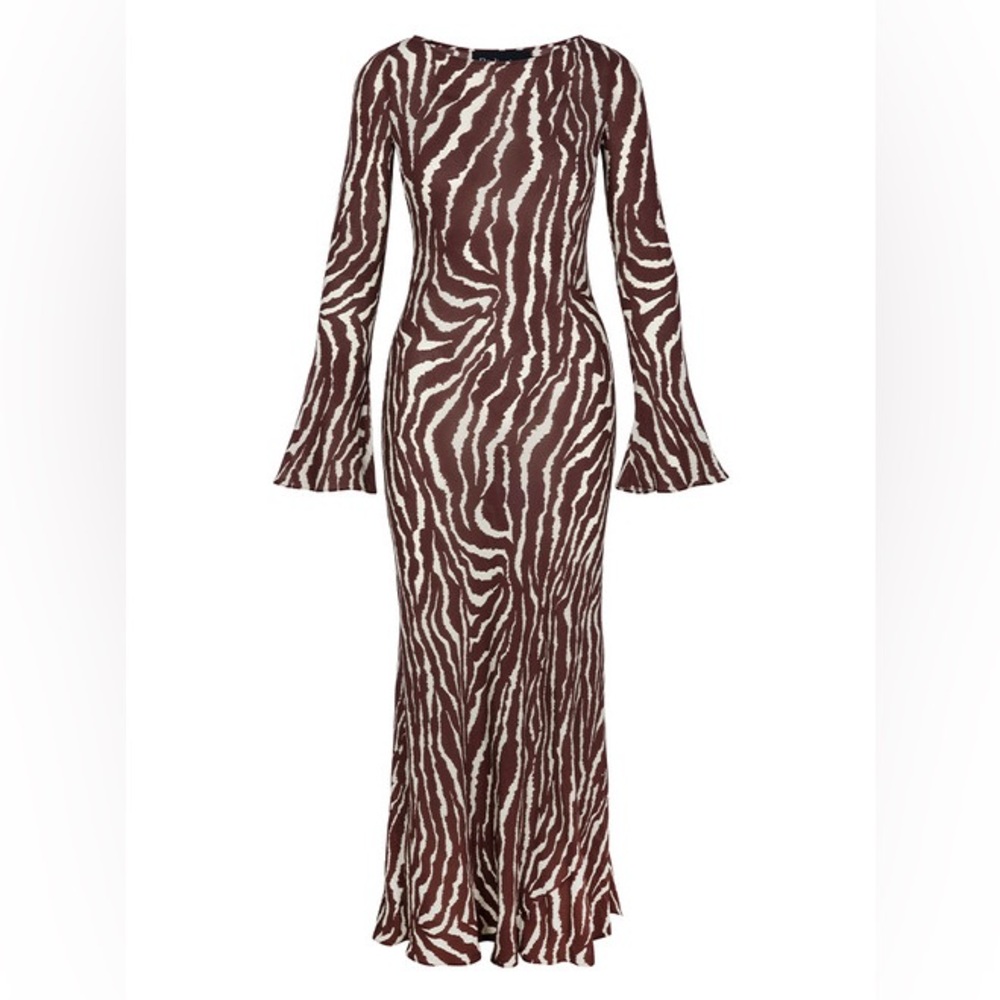 Realisation Par Gia Dress in Animal Sz XS Long sleeve Maxi dress